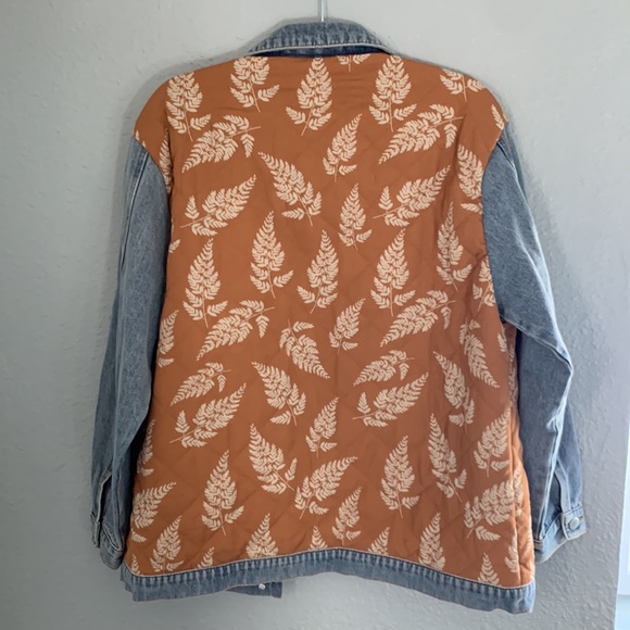 Fern Print Quilted Denim Jacket - Picture 5 of 5